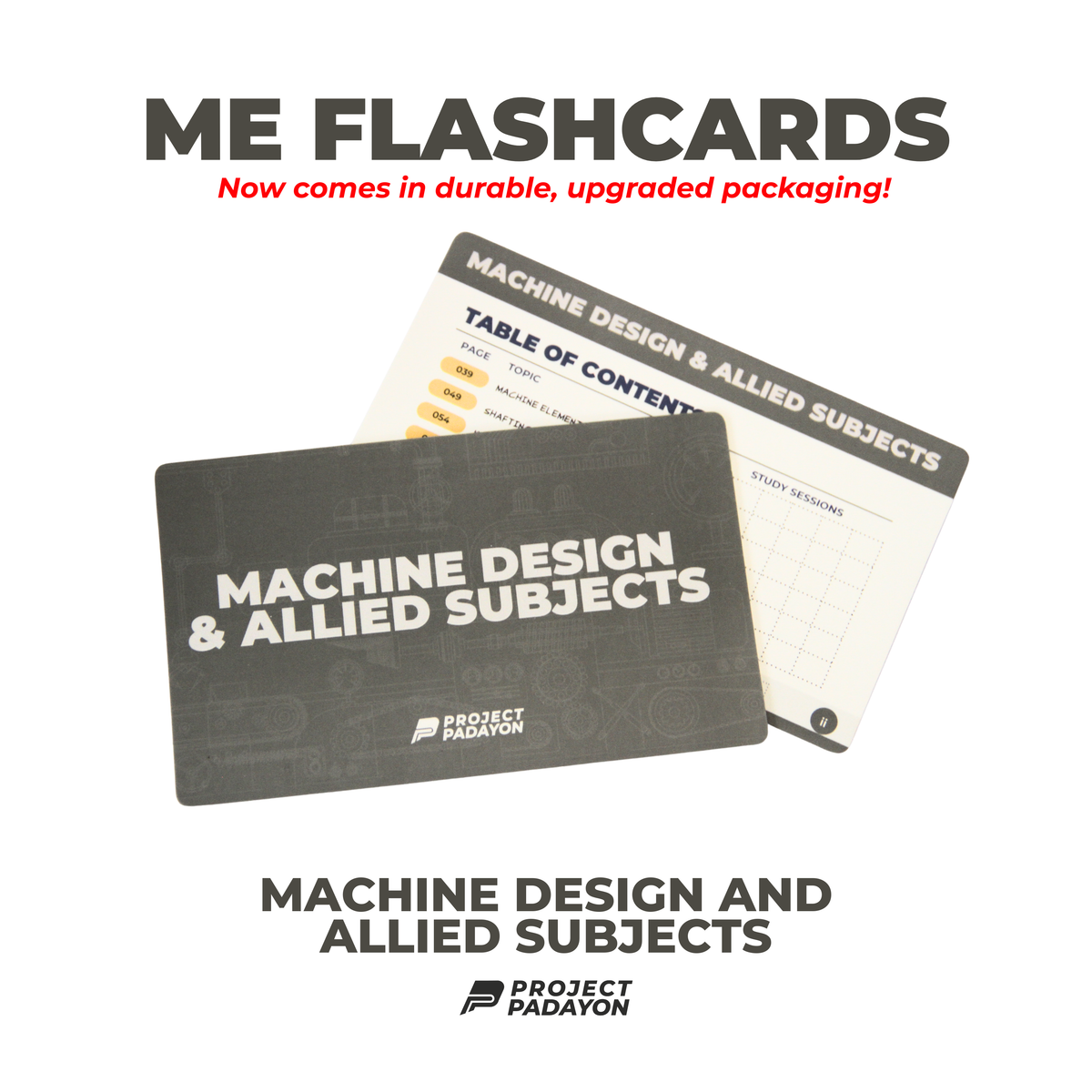 ME FLASHCARDS BUNDLES - Engineering Mathematics, Machine Design and Allied Subjects (MD), Power and Industrial Plant Engineering (PIPE)AND Engineering Sciences and Allied Sciences (ESAS)
