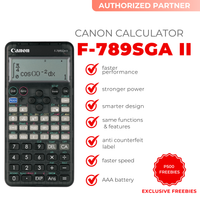 CANON F-789SGA VERSION II Transparent Scientific Calculator with Project Padayon Study Freebies | Limited Stocks