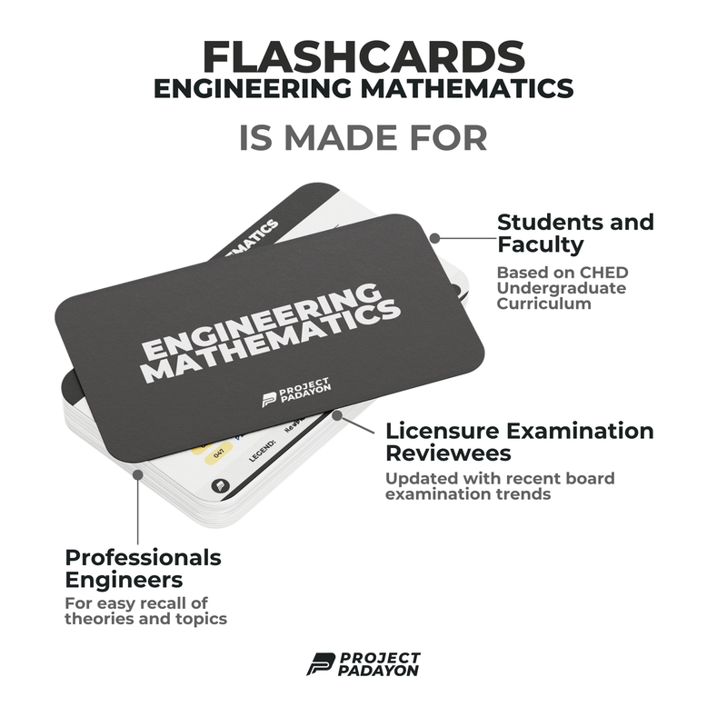 FLASHCARDS BUNDLES - Engineering Mathematics, Hydraulics, Geotechnical, Environmental (HGE+), Structural, Engineering and Construction (SEC) AND Engineering Sciences and Allied Sciences (ESAS)