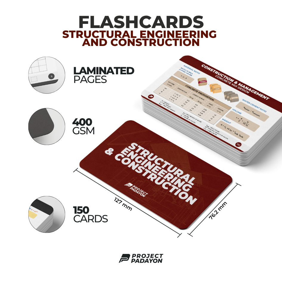 CE FLASHCARDS BUNDLES - Engineering Mathematics, Hydraulics, Geotechnical, Environmental (HGE+), Structural, Engineering and Construction (SEC) AND Engineering Sciences and Allied Sciences (ESAS)