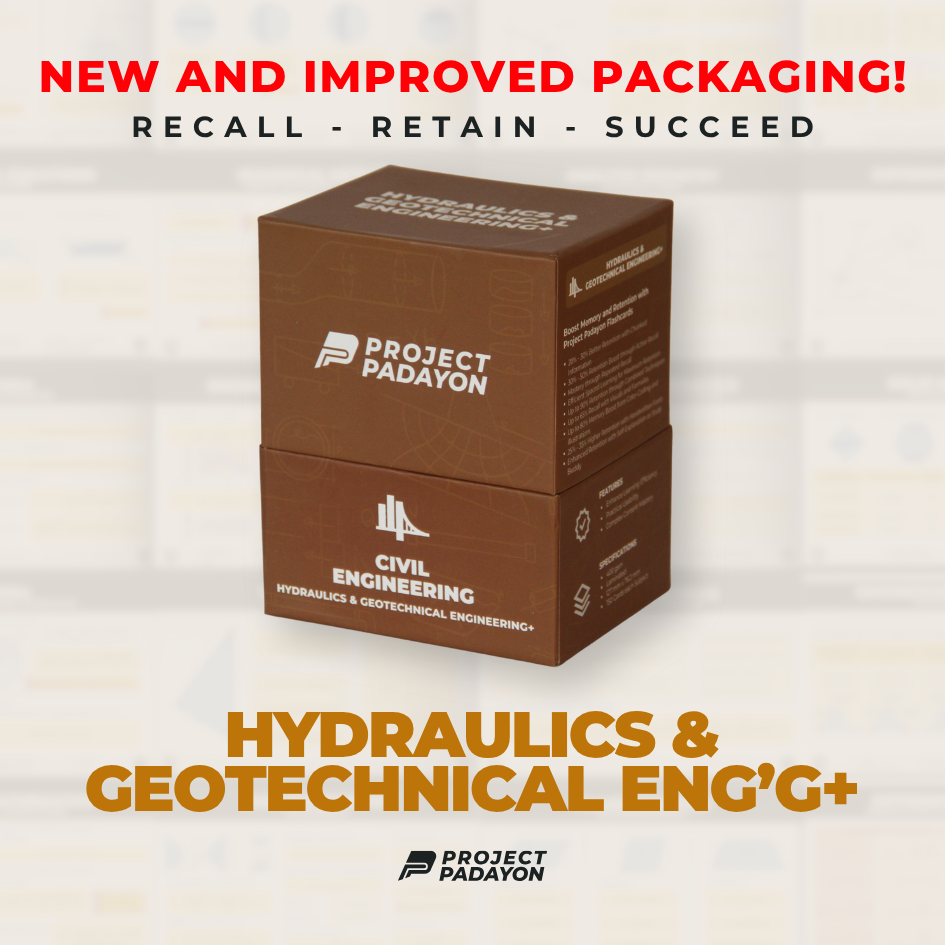 CE FLASHCARDS BUNDLES - Engineering Mathematics, Hydraulics, Geotechnical, Environmental (HGE+), Structural, Engineering and Construction (SEC) AND Engineering Sciences and Allied Sciences (ESAS)