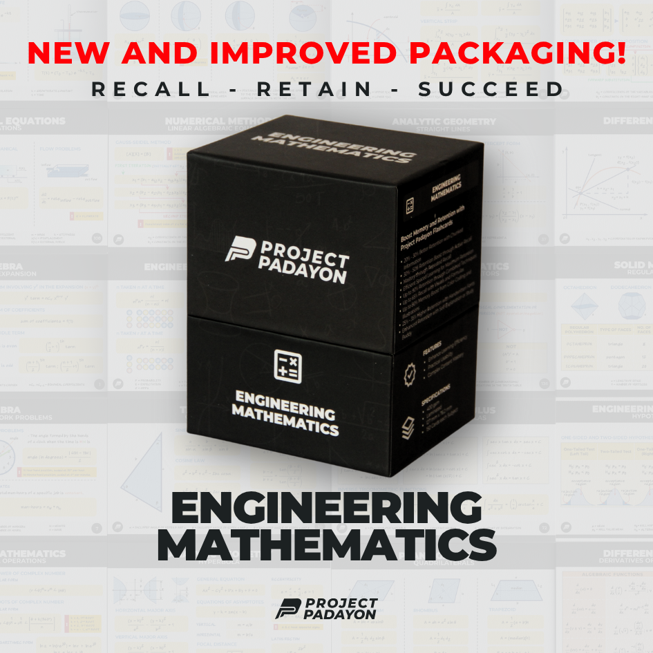 FLASHCARDS SOLO PACK - Engineering Mathematics Flashcards, HGE+ Flashcards, SEC Flashcards, ESAS Flashcards, PEE Flashcards, PIPE Flashcards, MD Flashcards, CEP Flashcards, PCP Flashcards