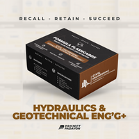 FLASHCARDS SOLO PACK - Engineering Mathematics, Hydraulics, Geotechnical, Environmental (HGE+), Structural, Engineering and Construction (SEC) AND Engineering Sciences and Allied Sciences (ESAS)