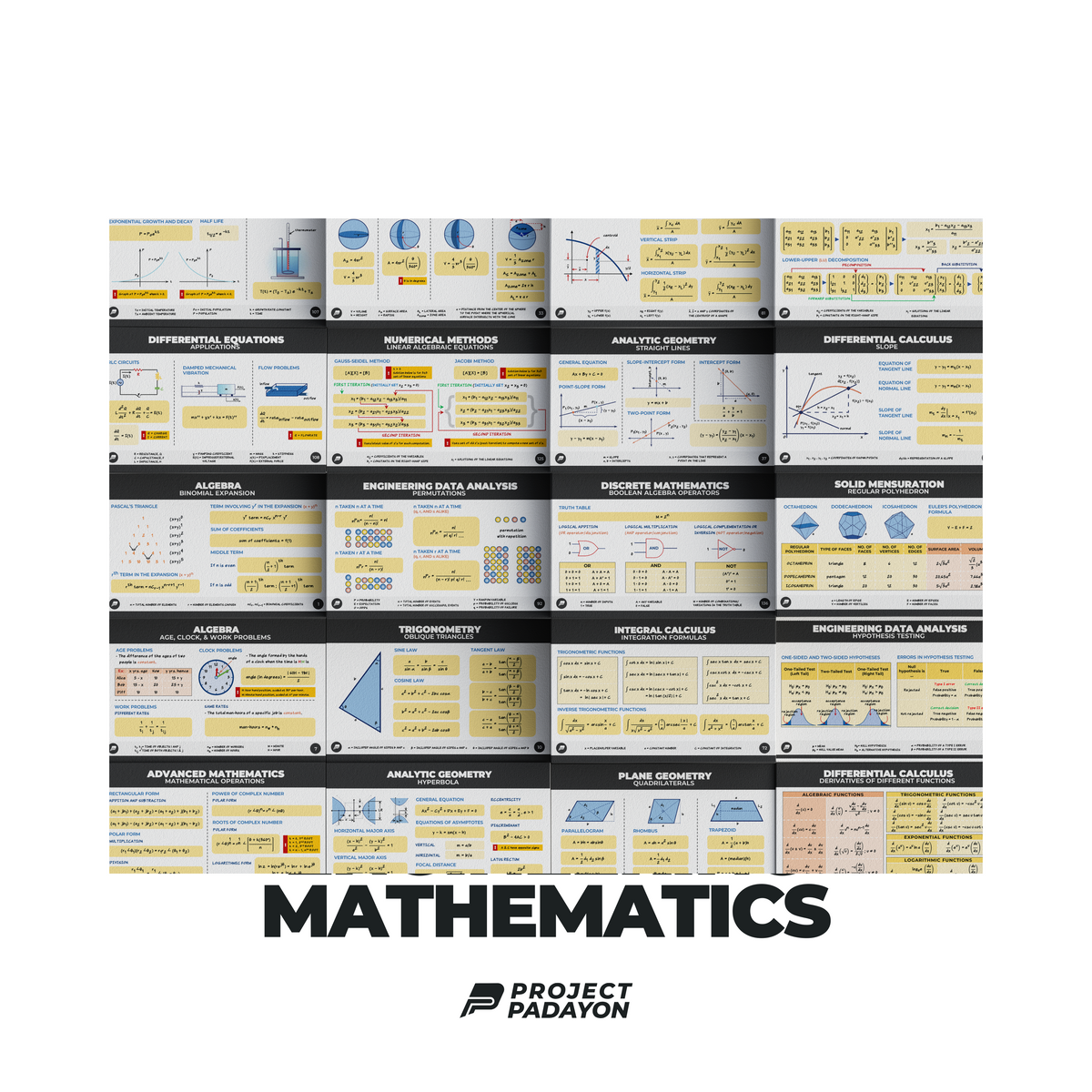 FLASHCARDS BUNDLES - Engineering Mathematics, Hydraulics, Geotechnical, Environmental (HGE+), Structural, Engineering and Construction (SEC) AND Engineering Sciences and Allied Sciences (ESAS)