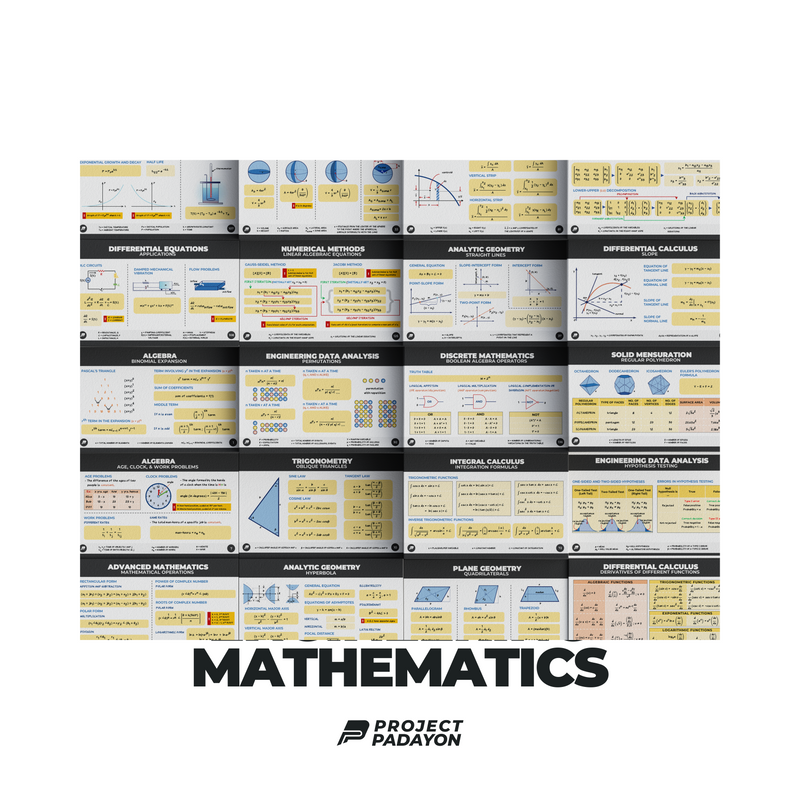 FLASHCARDS BUNDLES - Engineering Mathematics, Hydraulics, Geotechnical, Environmental (HGE+), Structural, Engineering and Construction (SEC) AND Engineering Sciences and Allied Sciences (ESAS)