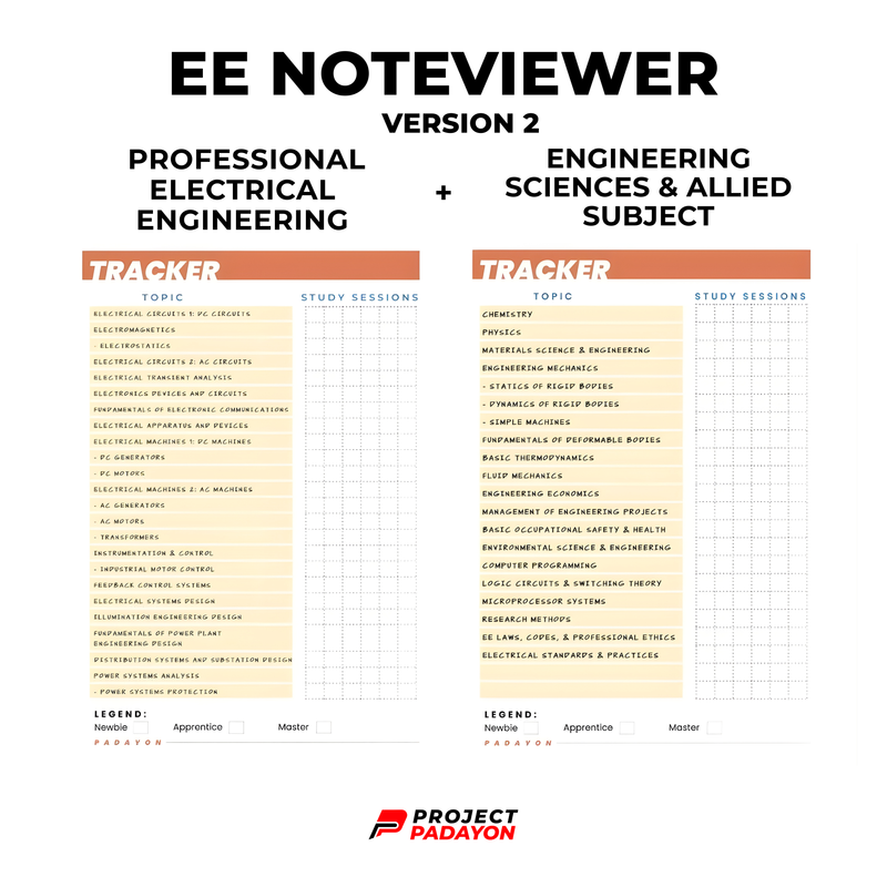 Electrical Engineering Noteviewer (ESAS + PEE) - Leather - Project Padayon