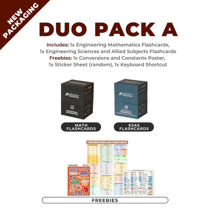 CE FLASHCARDS BUNDLES - Engineering Mathematics, Hydraulics, Geotechnical, Environmental (HGE+), Structural, Engineering and Construction (SEC) AND Engineering Sciences and Allied Sciences (ESAS)