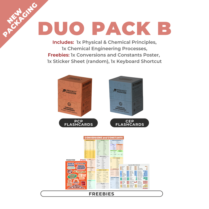 ChE FLASHCARDS BUNDLES - Engineering Mathematics, Chemical Engineering Processes (CEP), Physical and Chemical Principles (PCP) AND Engineering Sciences and Allied Sciences (ESAS)