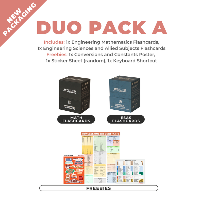 ChE FLASHCARDS BUNDLES - Engineering Mathematics, Chemical Engineering Processes (CEP), Physical and Chemical Principles (PCP) AND Engineering Sciences and Allied Sciences (ESAS)