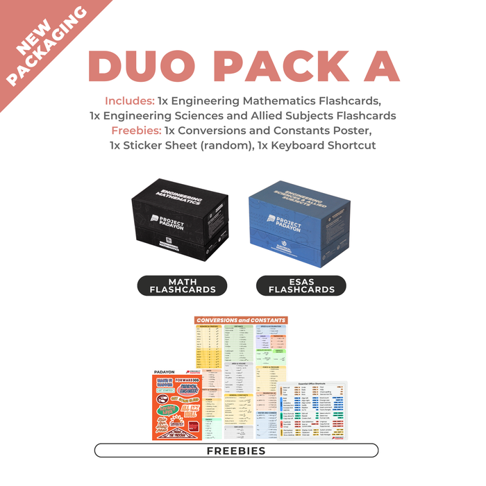 ChE FLASHCARDS BUNDLES - Engineering Mathematics, Chemical Engineering Processes (CEP), Physical and Chemical Principles (PCP) AND Engineering Sciences and Allied Sciences (ESAS)