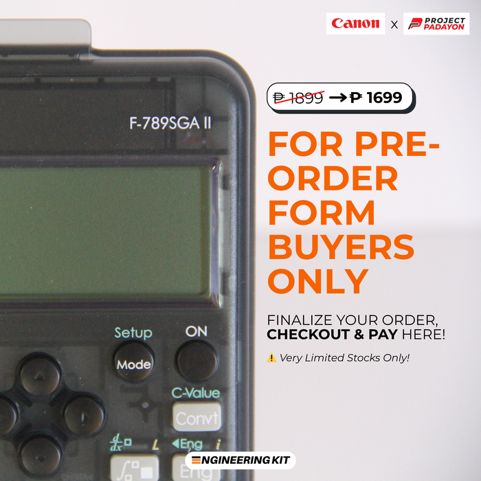CANON F-789SGA VERSION 2 (For Pre-Order Form Buyers Only)