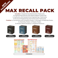 CE FLASHCARDS BUNDLES - Engineering Mathematics, Hydraulics, Geotechnical, Environmental (HGE+), Structural, Engineering and Construction (SEC) AND Engineering Sciences and Allied Sciences (ESAS)