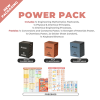 ChE FLASHCARDS BUNDLES - Engineering Mathematics, Chemical Engineering Processes (CEP), Physical and Chemical Principles (PCP) AND Engineering Sciences and Allied Sciences (ESAS)